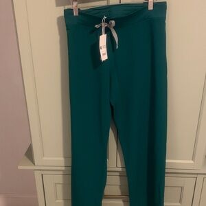 New With Tags Figs Livingston Basic Pants Hunter Green Drawstring Scrub Pants